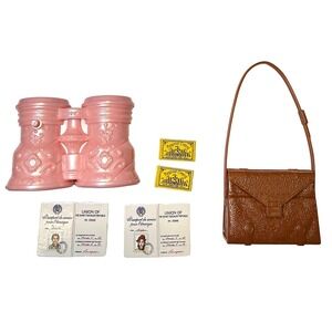 Vintage Anastasia 1997 Galoob Fox Opera Glasses & Dimitri's Satchel Bag Passport